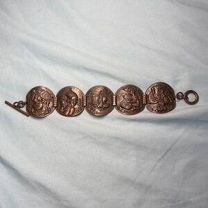 Vintage Copper Coin Bracelet Joe Calafato
